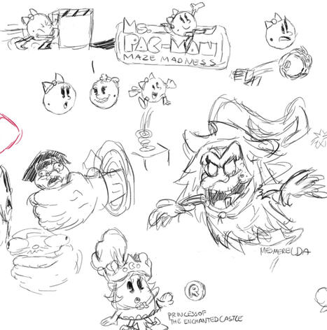 Pac-Man sketches (2 images)