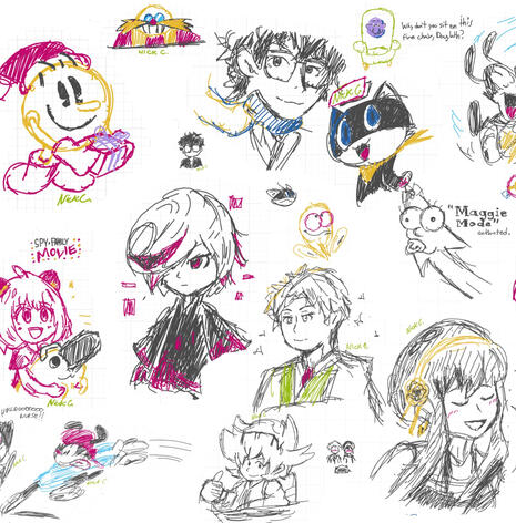 πWhiteboard Fox doodles (3 images)