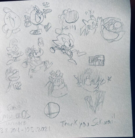 Doodles before Sora's Smash Bros. reveal