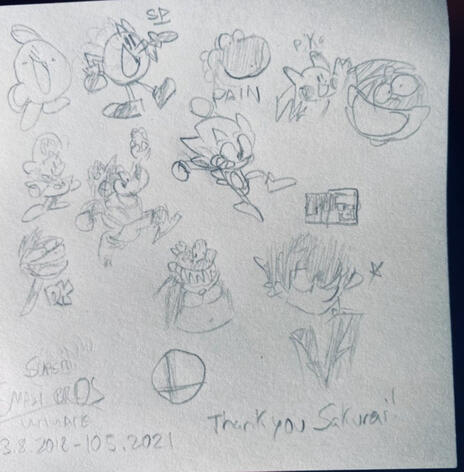 Doodles before Sora&#39;s Smash Bros. reveal